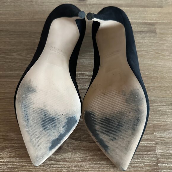 Aldo Cassedy Black Suede High Heel Pumps Womens Size 8 Nubuck Leather - Picture 11 of 11